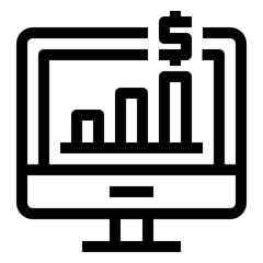 Financial Presentation Icon Outline