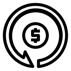 Payroll Service Icon Outline