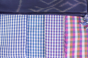 Hand made cotton fabrics produced in rural areas of Thailand,Select focus.