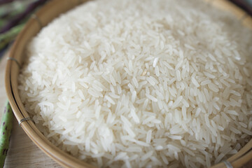 jasmine organic rice in Thailand foods, selection fucus , 