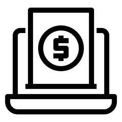 Online Payment Icon Outline