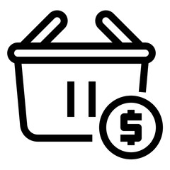 Basket Icon Outline