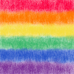 Rainbow Pencil Colored Square