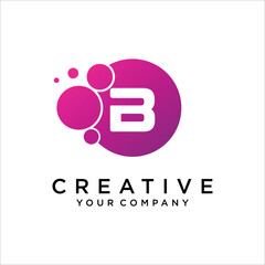 Fototapeta premium Letter B Dots Logo Design Template Vector