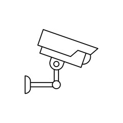 Cctv, surveillance icon in line style icon, isolated on white background
