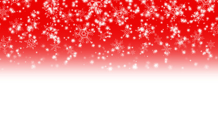 雪が降るクリスマスのフレーム(赤)