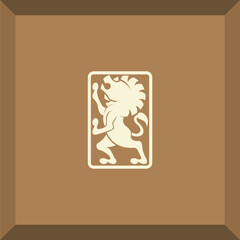 simple lion logo for symbol or icon