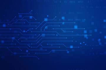 Abstract futuristic circuit board Illustration, Circuit board with various technology elements. Circuit board pattern for digital abstract technology background