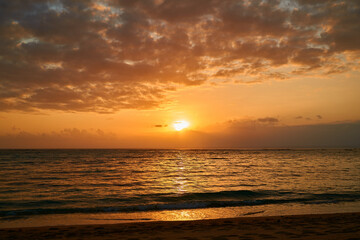 Obraz premium sunset on the island in Indonesia