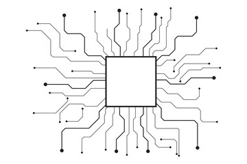 Abstract futuristic circuit board Illustration, Circuit board with various technology elements. Circuit board pattern for technology background. Vector illustration