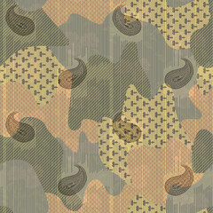 seamless traditional Indian paisley pattern on  background  © Parth Patel