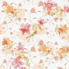 seamless traditional Indian paisley pattern on  background
