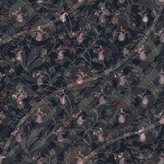 seamless traditional Indian paisley pattern on  background
