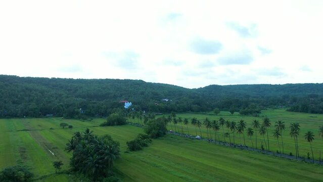 South goa Parra road 4k drone shot 