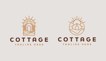 Rustic Retro Vintage Wooden Barn Farm logo Illustration. Universal creative premium symbol. Vector sign icon logo template. Vector illustration