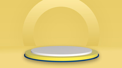 Abstract 3d podium products stand products display background. Minimal Style. Suitable for stand to show cosmetic products. 3D illustration	

