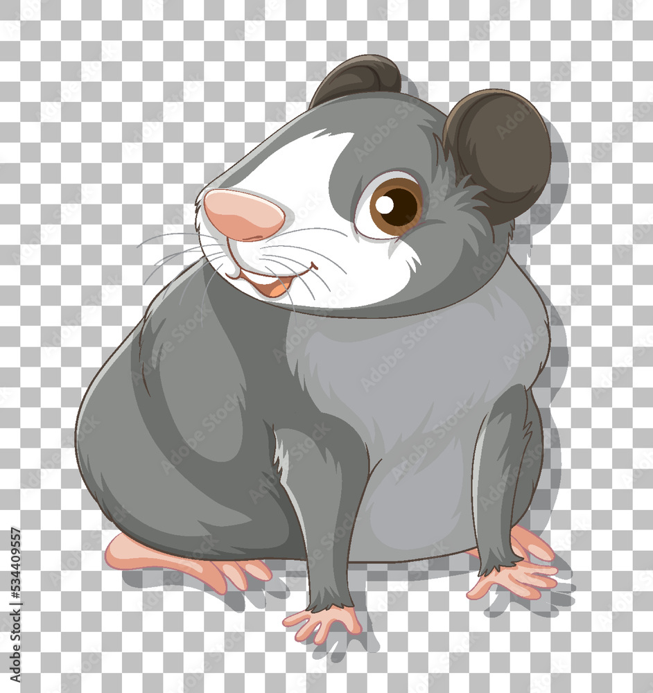 Wall mural Hamster in cartoon style