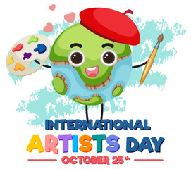 Fototapeta premium International Artists Day Poster Design
