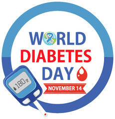 World Diabetes Day Font Logo Design