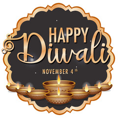 Happy Diwali Day Logo Design