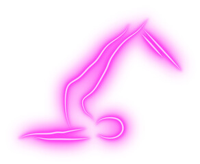 Pilates neon pose