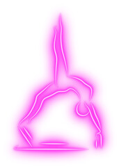 Pilates neon pose
