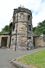 Calton Cemetery Watchtower in the New Calton Burial Ground Cemetery, Edinburgh, Scotland