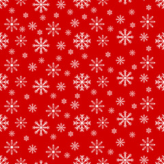 Seamless pattern with snowflakes. Christmas background. Vector illustration.