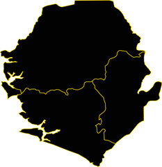 Map - Sierra leone  , Map of Sierra leone,Vector illustration eps 10.