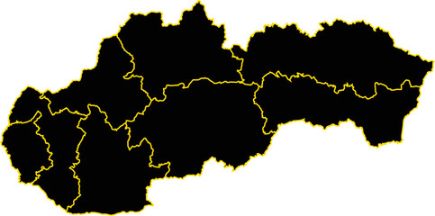 Map - Slovakia , Map of Slovakia,Vector illustration eps 10.