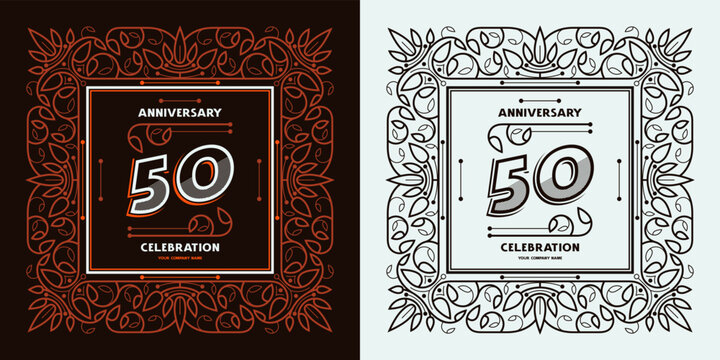 50 years anniversary celebration card