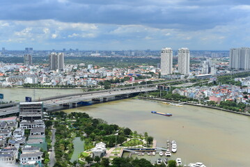 aerial view of Saigon