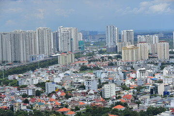 Fototapeta na wymiar aerial view of Saigon