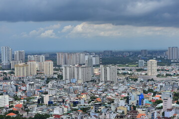 Fototapeta na wymiar View of the Saigon city