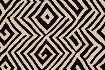 Artistic geo deep tie dye chevron, waves pastel coloured boho seamless Dyed Print pattern design . Abstract Texture Hand Ethnic Batik for runner carpet, rug, scarf, curtain