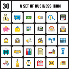 a set of financial icon , a set of business icon