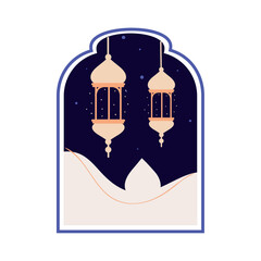 arab lanterns frame