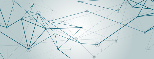 Abstract connecting dots and lines. Polygonal creative background. Geometric futuristic technology network structure. Vector illustration