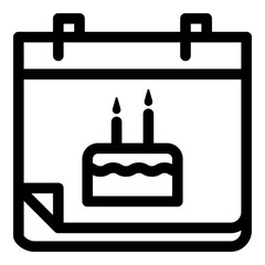 birthday day icon illustration