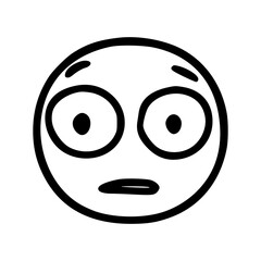 Fototapeta premium smiley with big eyes in doodle style