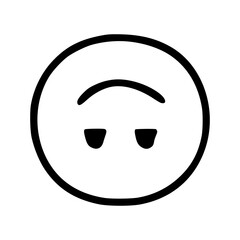happy face emoticon in doodle style