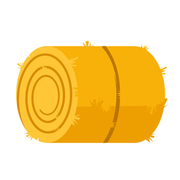 recommend clip art: hay bale flat vector illustration logo icon clipart