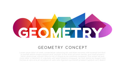 Geometrical colorful decoration. School conceptual vector illustration.