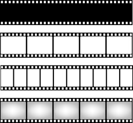Film strip collection. Vector template. Cinema frame