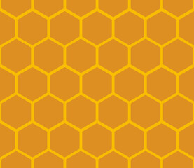 Fototapeta premium Seamless pattern honeycombs. Beekeeping honey apiary texture.