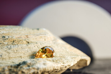 Natural Sapphire gemstone, Jewel or gems on black shine color, Collection of many different natural gemstones amethyst,
