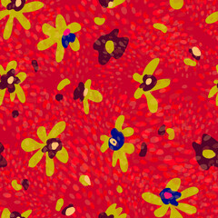 Floral seamless pattern. Leopard spots abstract. For printing on fabric and paper. Vector illustration. 