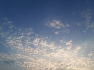 Naklejka na ściany i meble morning blue sky with clouds