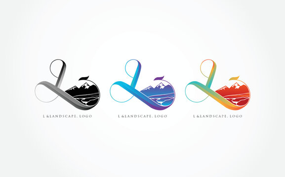 L logo letter hipster, isometric shape LLL emblem, linear initials typography design element mockup, 
Mountain illustration, outdoor adventure . Vector graphic for promotion media and other uses.