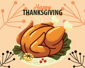 happy Thanksgiving invitation card